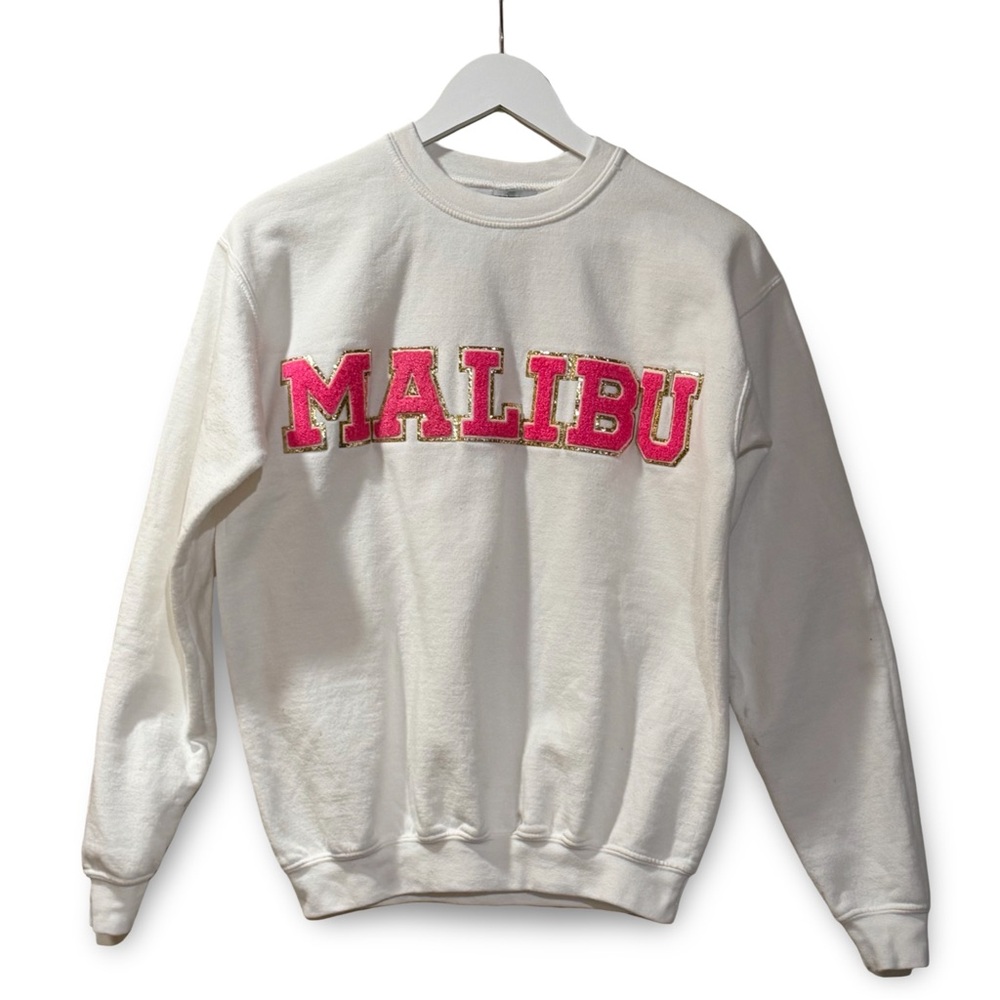 White Sweatshirt‎ PINK GOLD MALIBU M
